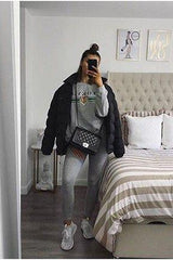 Grey Tokyo Slogan Sweatshirt - Lilah-Sweatshirts