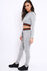 Grey Tracksuit with Red Green and Black Side Stripe - Nessa-Co-ords