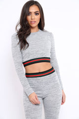 Grey Tracksuit with Red Green and Black Side Stripe - Nessa-Co-ords
