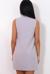 Grey V Front Dress-Grace-Dresses