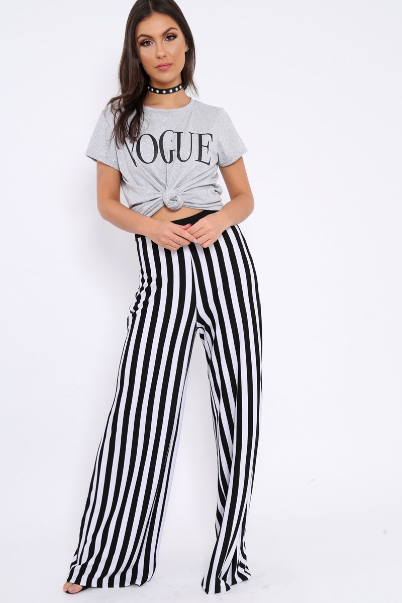Grey Vogue Slogan Top - Birda-Tops