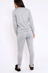 Grey Zip Loungewear Set - Kelly-Loungewear