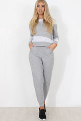 Grey and White Loungewear Set - Katie-Loungewear