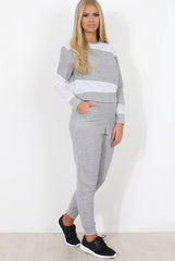 Grey and White Loungewear Set - Katie-Loungewear
