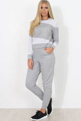 Grey and White Loungewear Set - Katie-Loungewear