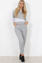Grey and White Loungewear Set - Katie-Loungewear