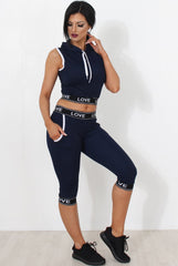 Harlow Navy Activewear Two Piece-Co-ords