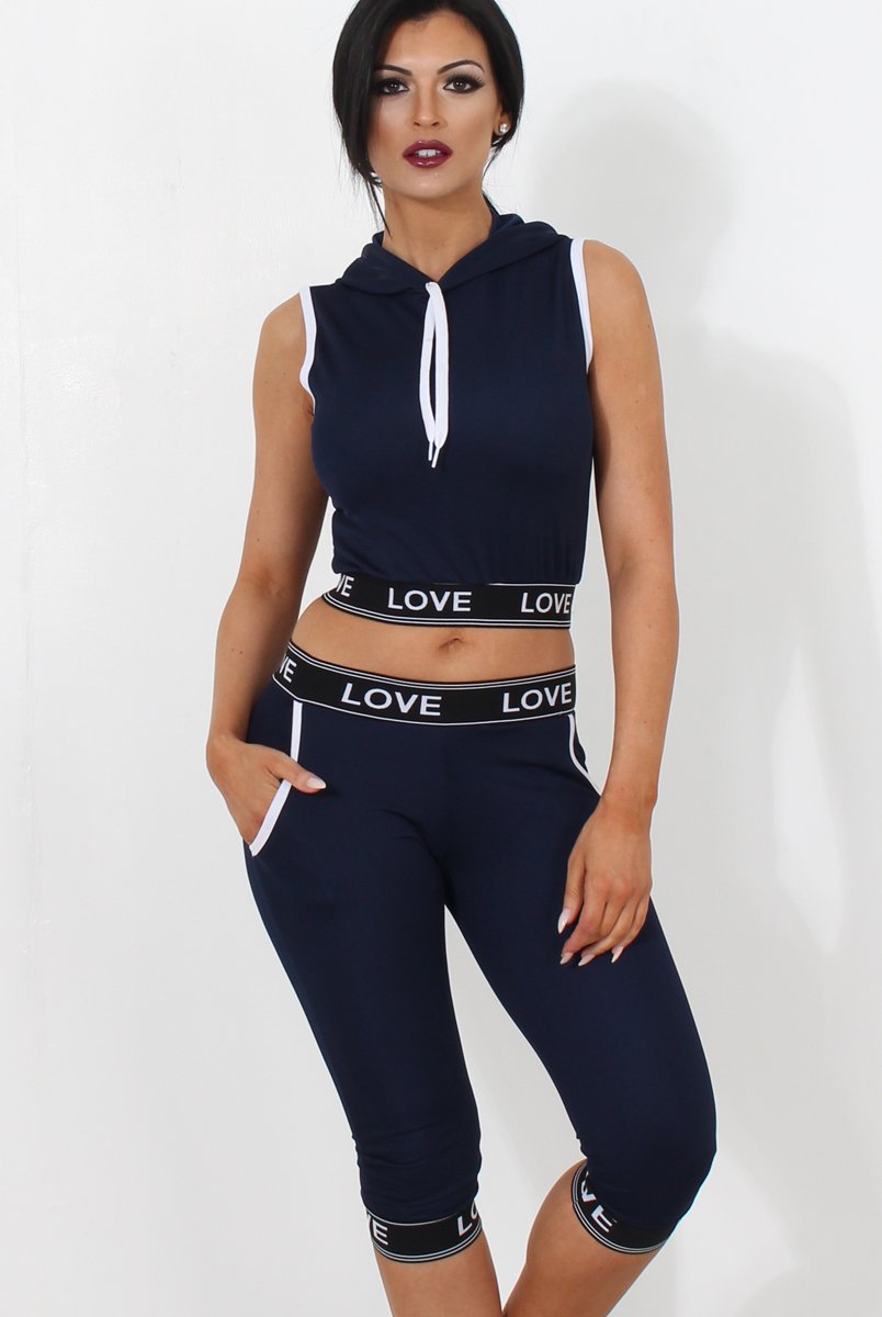 Harlow Navy Activewear Two Piece-Co-ords