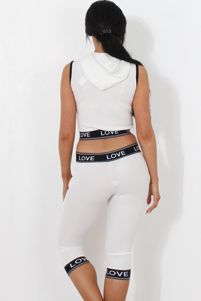 Harlow White Activewear Two Piece-Co-ords