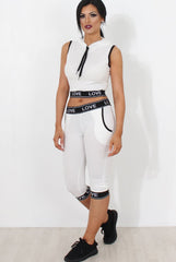 Harlow White Activewear Two Piece-Co-ords