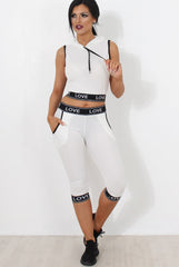 Harlow White Activewear Two Piece-Co-ords