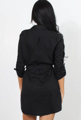 Harper Camel Panel Shirt Dress-Dresses