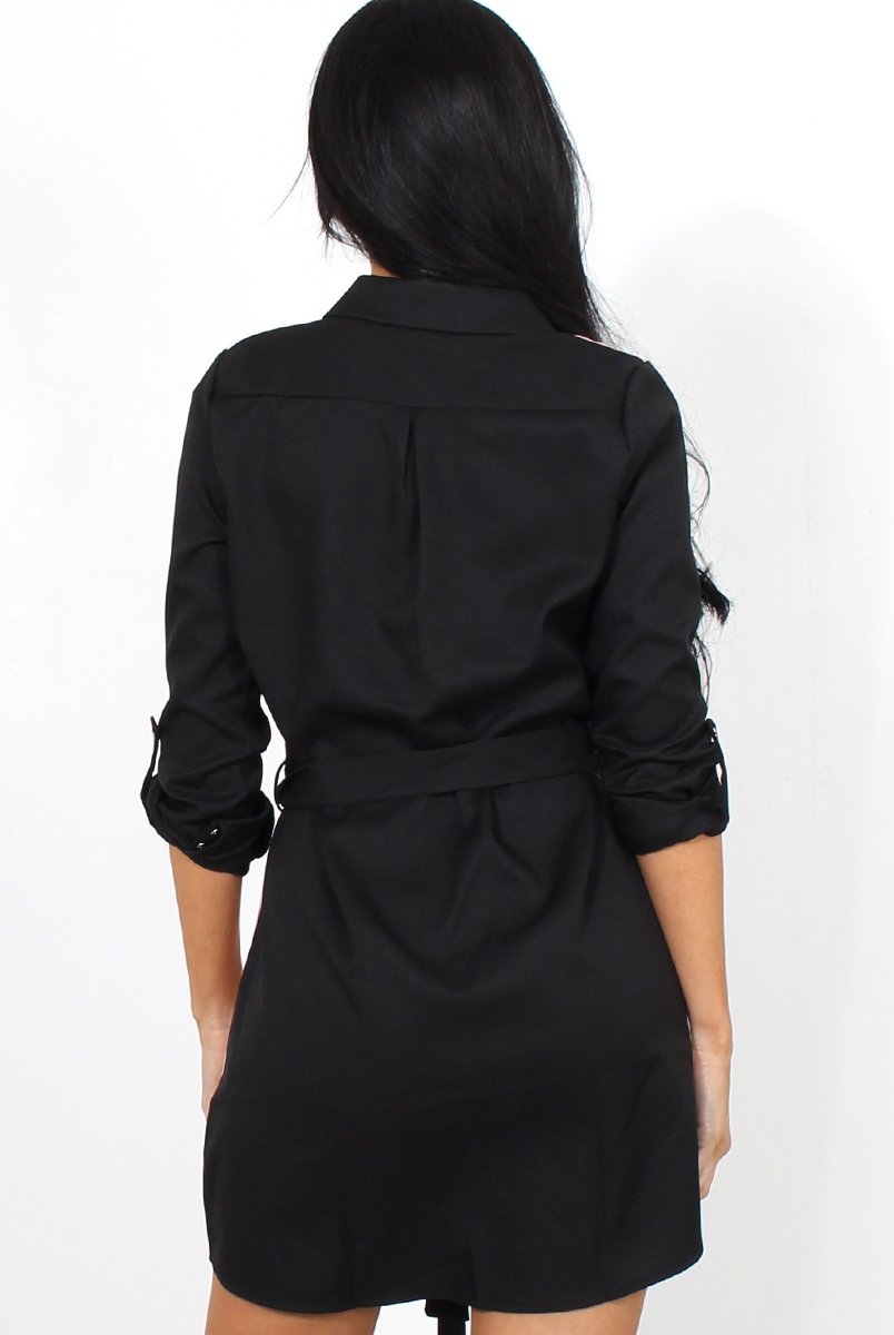 Harper Pink Panel Shirt Dress-Dresses