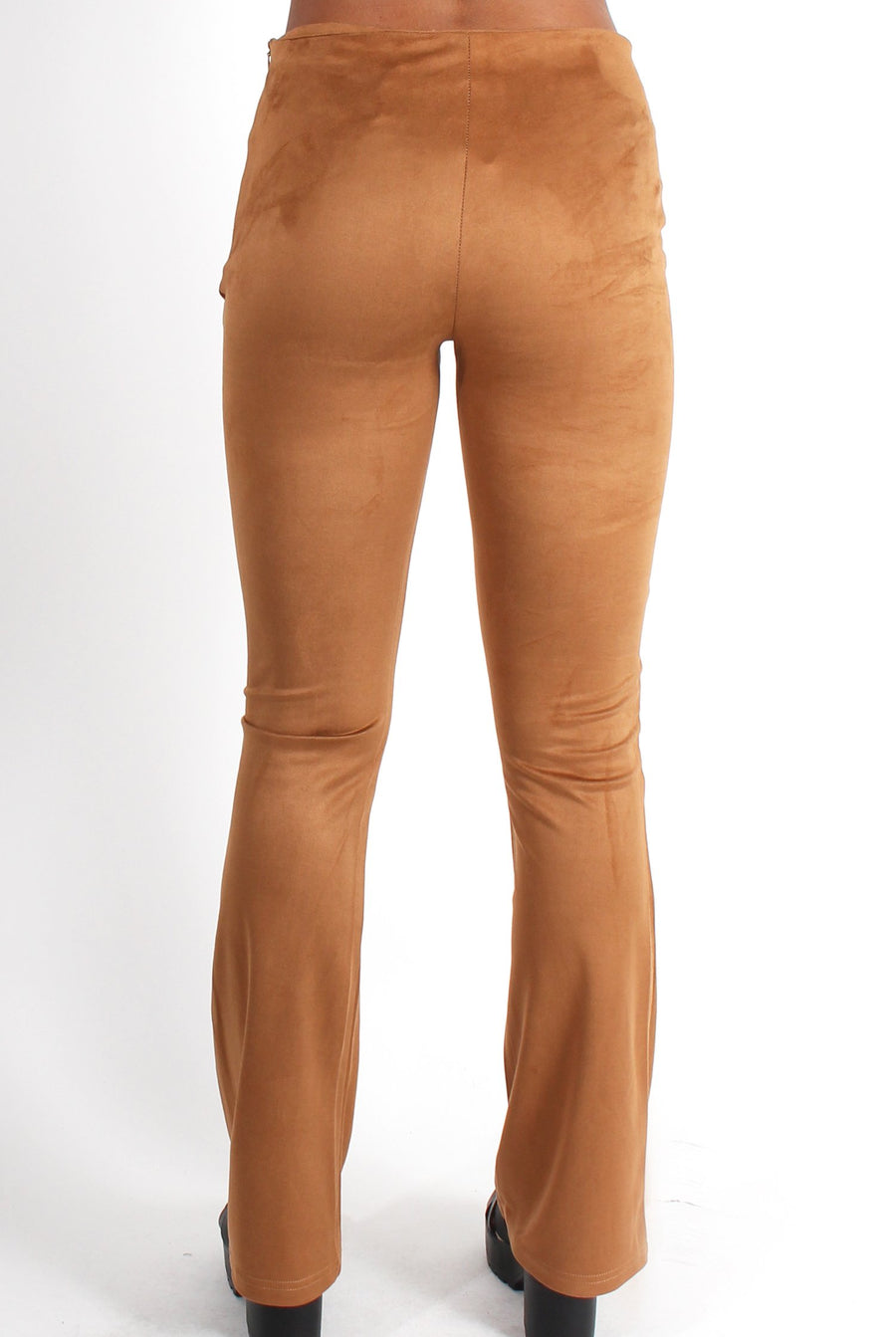 Harper Tan Tie Front Flared Trousers-Trousers