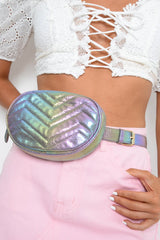 Holographic Oval Quilted Belt Bag - Harvie-Bags