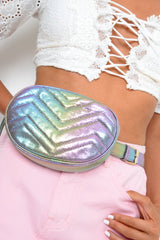Holographic Oval Quilted Belt Bag - Harvie-Bags