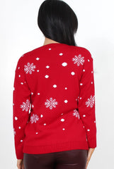 Holy Red Penguin Christmas Jumper-Knitwear