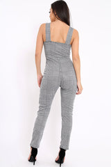 Hound-Tooth Hook & Eye Jumpsuit - Arrie-Jumpsuits