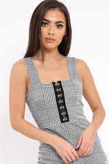 Hound-Tooth Hook & Eye Jumpsuit - Arrie-Jumpsuits