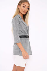 Hounds-tooth Blazer - Karrie-Jackets