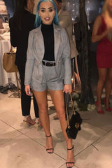 Hounds-tooth Tailored Blazer and Shorts Co-ord - Catie-Co-ords