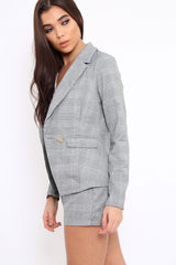 Hounds-tooth Tailored Blazer and Shorts Co-ord - Catie-Co-ords