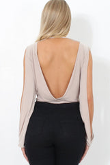 Hussa Stone V Front Bodysuit-Bodysuits