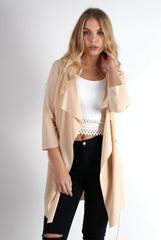 Imogen Nude Waterfall Jacket-Jackets