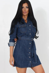 Indigo Denim Day Dress-Ami-Dresses