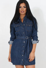 Indigo Denim Day Dress-Ami-Dresses