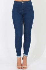 Indigo High Waisted Jeans - Klaudia-Jeans