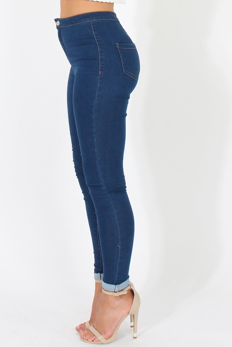 Indigo High Waisted Jeans - Klaudia-Jeans