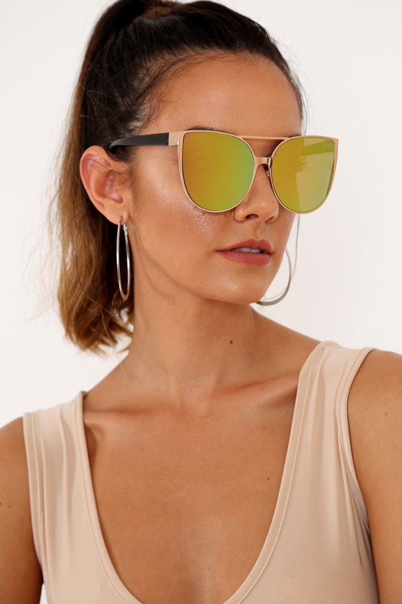 Iridescent Oversized Cat Eye Sunglasses - Farren-Sunglasses