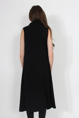 Ivanna Black Sleevless Jacket-Jackets