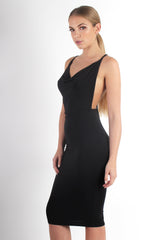 Izzy Cross Back Scoop Neck Bodycon Dress-Dresses