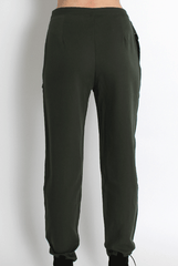 Jeannette Khaki Cigarette Trousers-Jeans