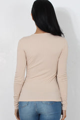 Jeena Stone Tie Front Top-Tops