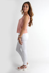 Jemima scallop vest Dusky Pink-Tops