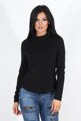 Jojo Black Tie Back Top-Tops