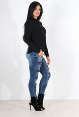 Jojo Black Tie Back Top-Tops