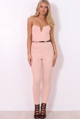 Jona Mauve V Front Jumpsuit-Jumpsuits