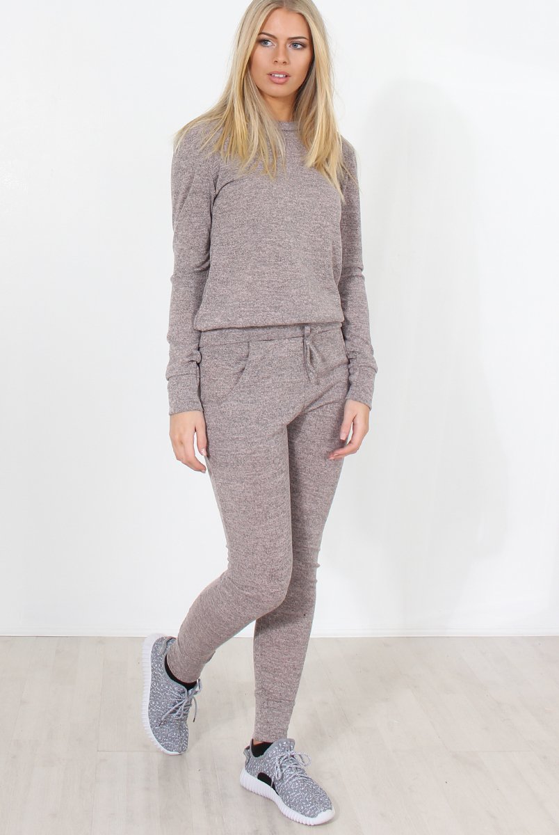 Josie Nude Loungewear Set-Loungewear