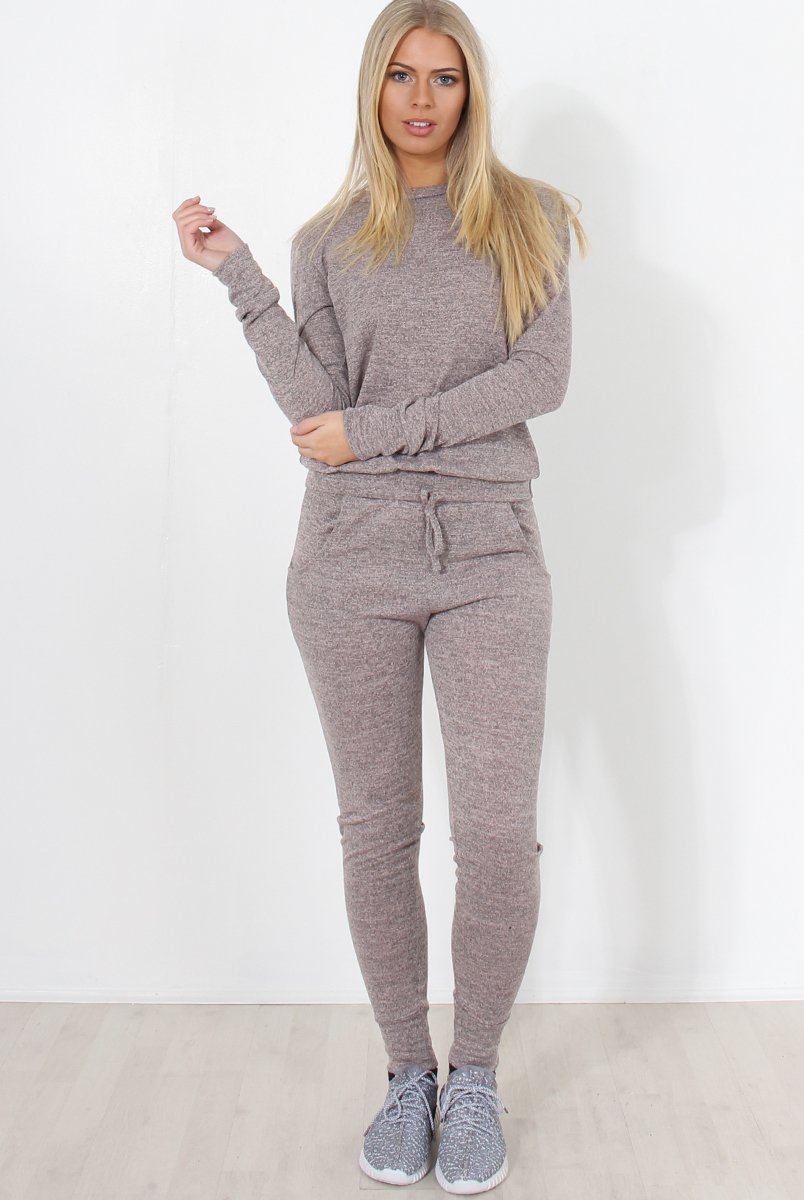 Josie Nude Loungewear Set-Loungewear