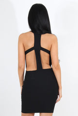 Kayla Black Cut Out Plunge Mini Dress-Dresses