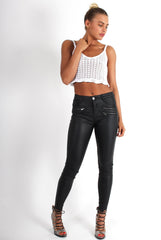 Kelis White Crochet Crop Top-Tops