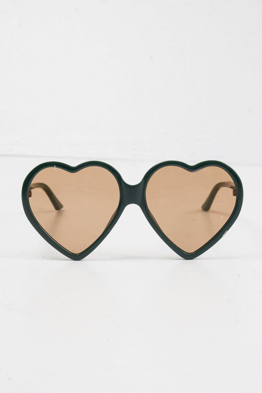 Khaki Black Tinted Heart Shape Sunglasses - Elleah-Sunglasses