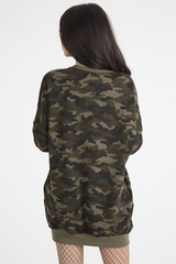 Khaki Camo Eagle Jumper Dress - Maria-Jumper