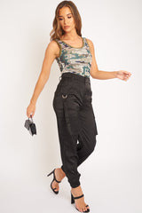 Khaki Camo Thin Knit Tank Top - Meghan-Tops