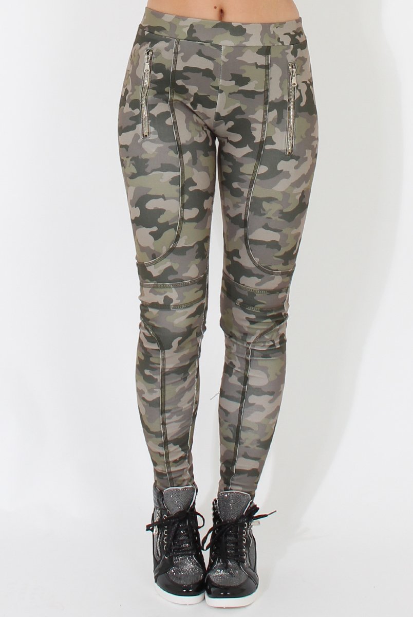 Khaki Camouflage Pants - Micha-Trousers