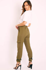 Khaki Cargo Pocket Joggers - Teigen-Joggers